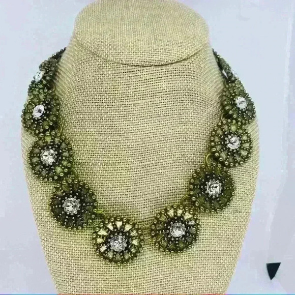 Vintage unique Avant garde medallion rhinestones - Picture 1 of 8